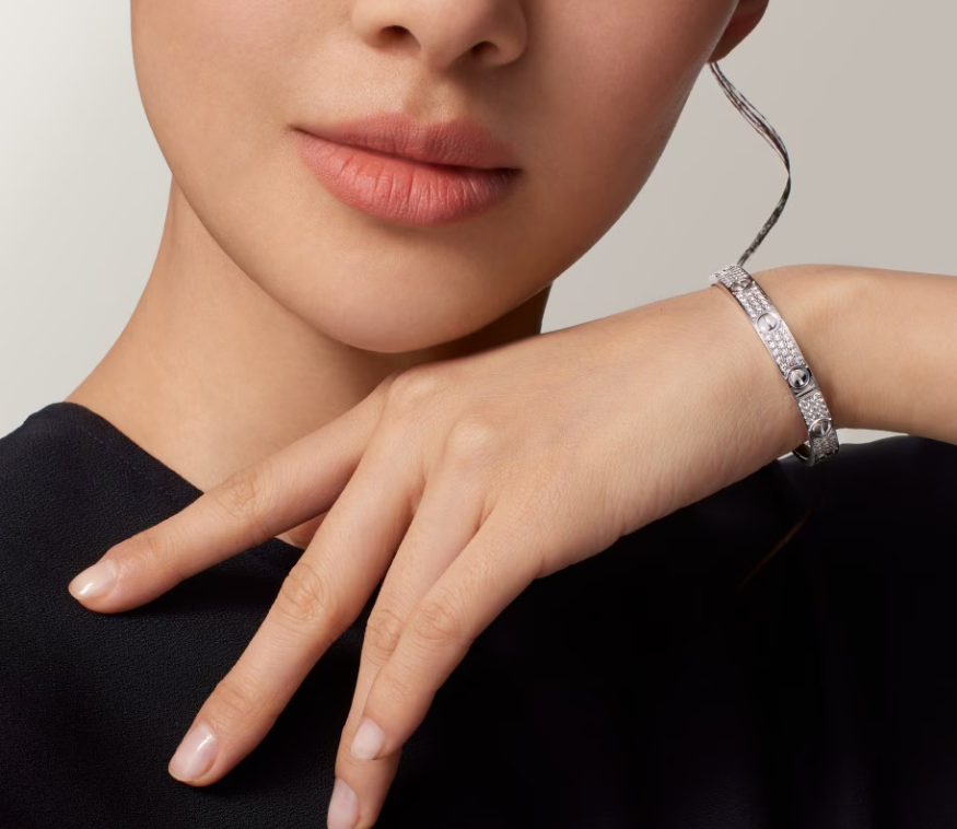 [Triumph Jewelry]NEW-LOVE-6.1MM-Width Diamond-Studded Bracelet
