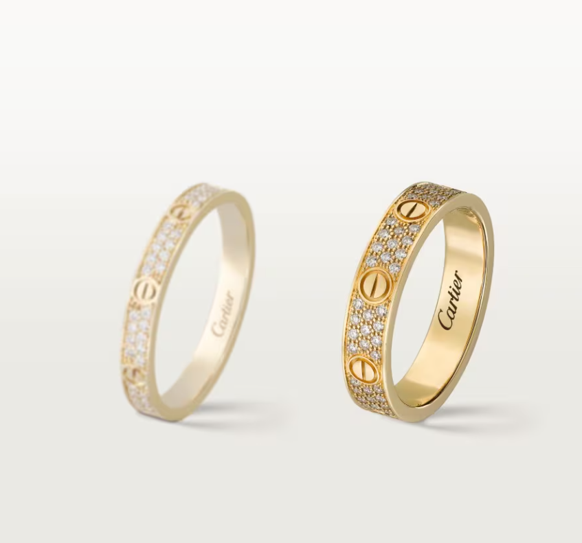 [Triumph Jewelry]LOVE RING 4mm-wide full-diamond ring GOLD