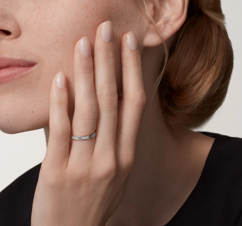 [Triumph Jewelry]LOVE RING 2.6mm-wide full-diamond ring silver