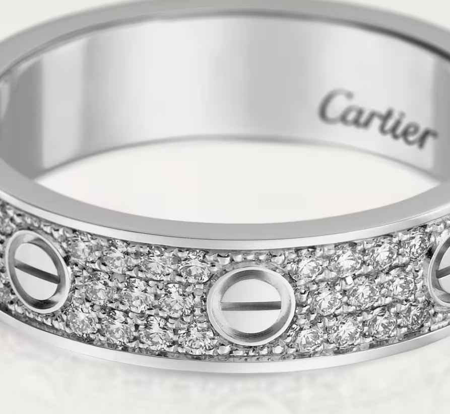 [Triumph Jewelry]LOVE RING 4mm-wide full-diamond ring silver