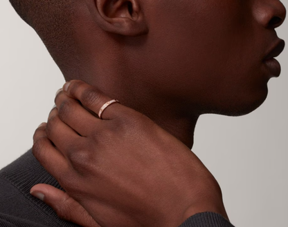 [Triumph Jewelry]LOVE RING 2.6mm-wide full-diamond ring Rose Gold