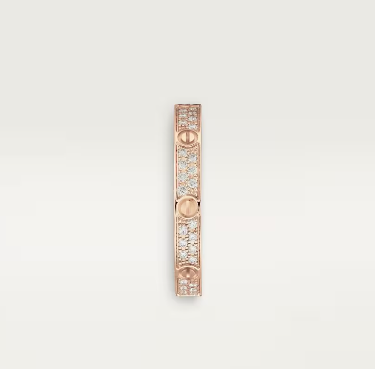 [Triumph Jewelry]LOVE RING 2.6mm-wide full-diamond ring Rose Gold