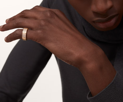 [Triumph Jewelry]LOVE RING 6.5mm-wide full-diamond ring Rose Gold