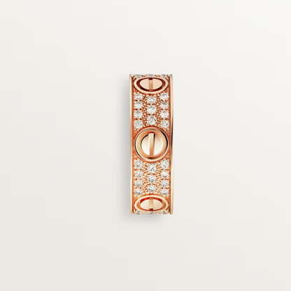 [Triumph Jewelry]LOVE RING 6.5mm-wide full-diamond ring Rose Gold