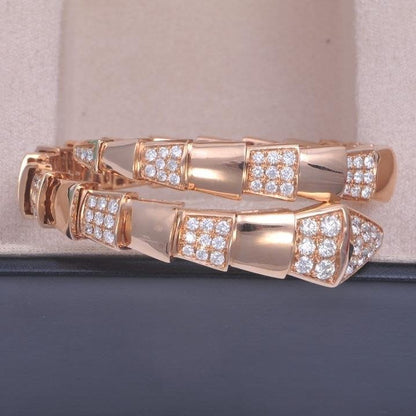 [Triumph Jewelry]SERPENTI WIDE BRACELET PINK GOLD DIAMOND