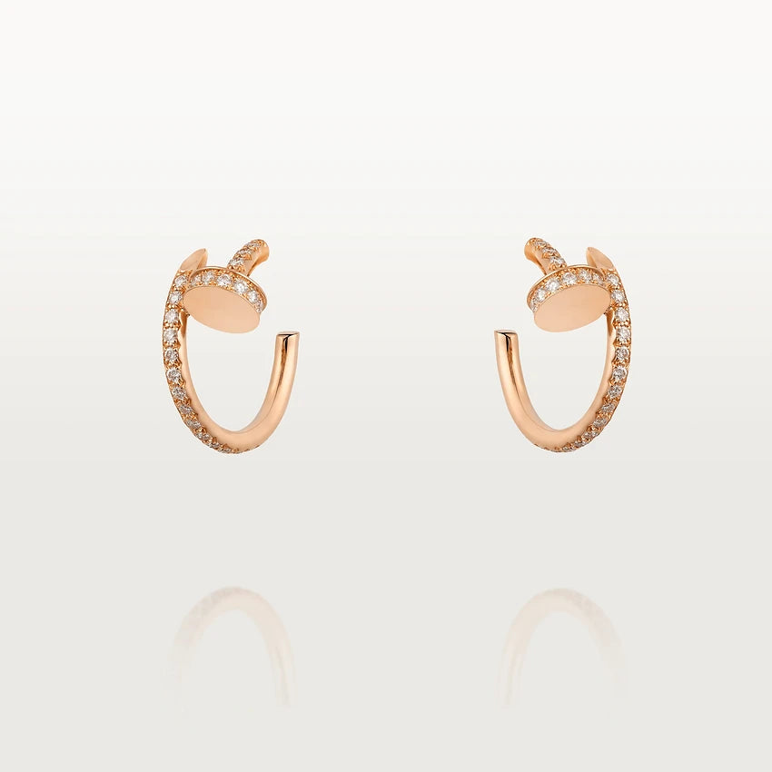 [Triumph Jewelry]JUSTE EARRINGS 12.75MM PINK GOLD DIAMOND