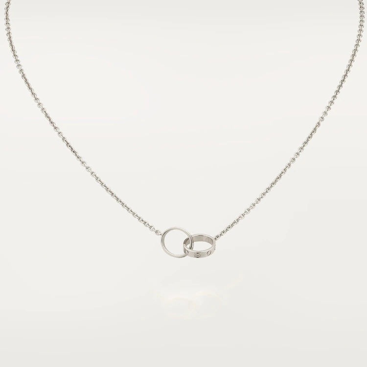 [Triumph Jewelry]LOVE NECKLACE PINK GOLD AND SILVER
