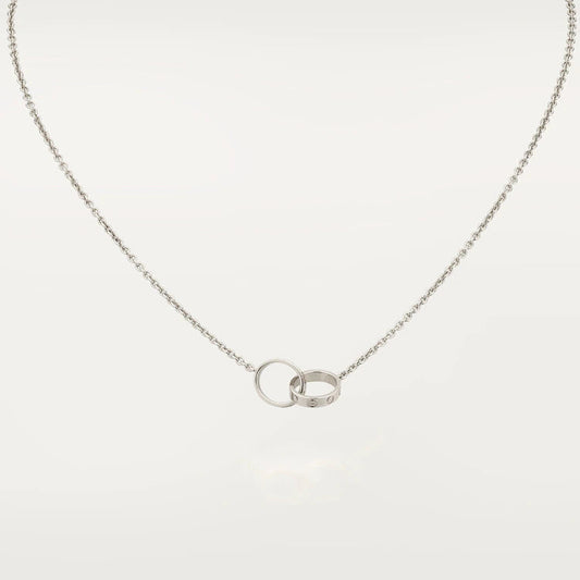 [Triumph Jewelry]LOVE NECKLACE PINK GOLD AND SILVER