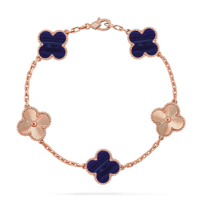 [Triumph Jewelry]CLOVER 5 MOTIF PURPLE STRIPES BRACELET COLLECTION