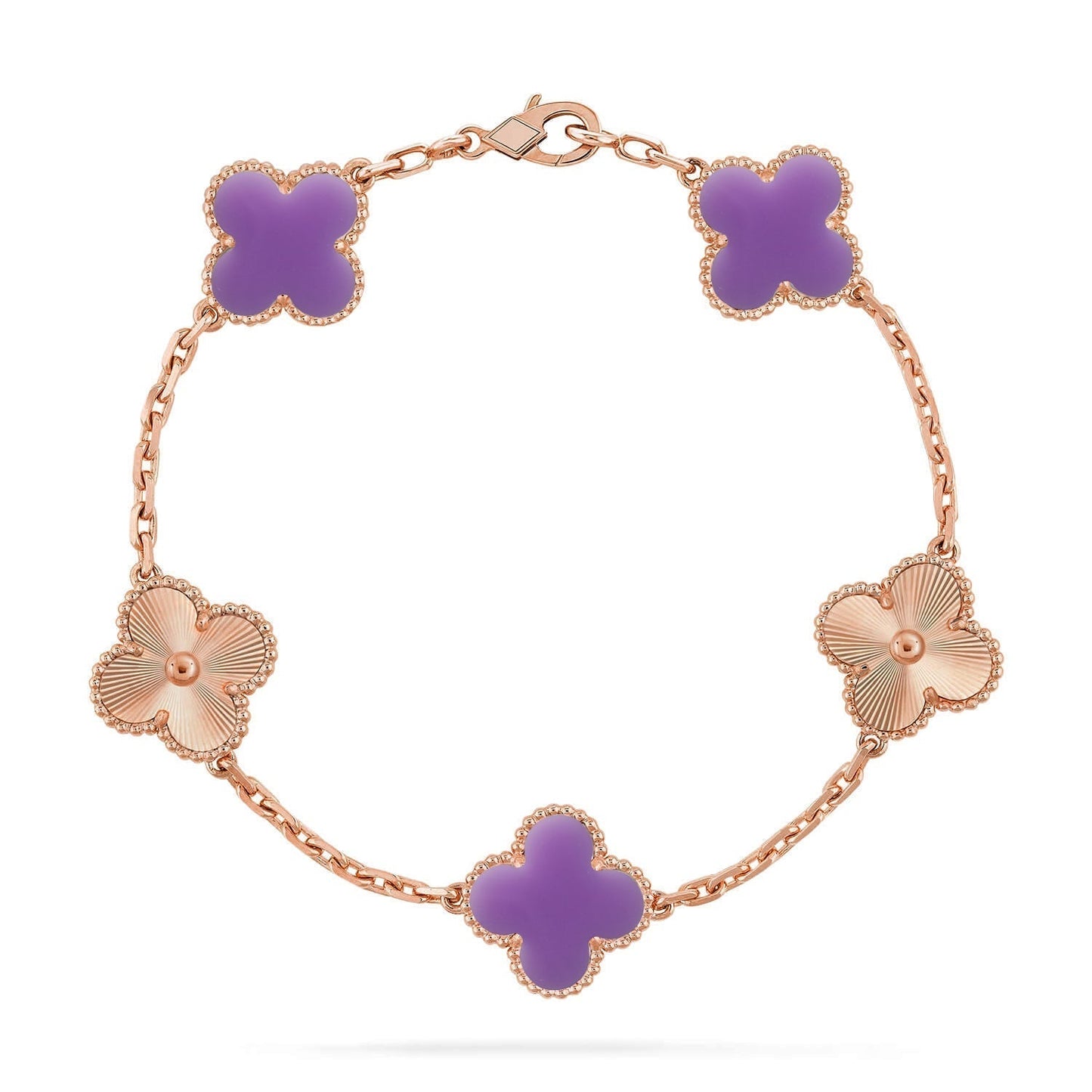 [Triumph Jewelry]CLOVER 5 MOTIF LIGHT PURPLE BRACELET COLLECTION