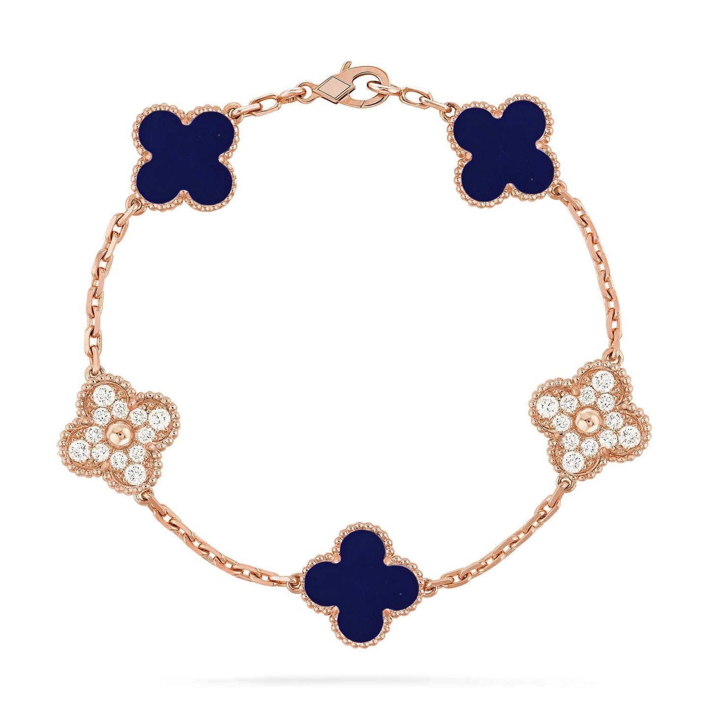 [Triumph Jewelry]CLOVER 5 MOTIF LAPIS LAZULI BRACELET COLLECTION