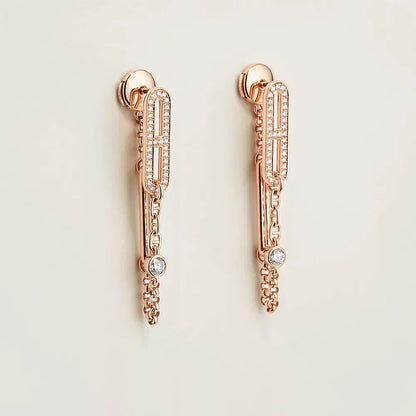 [Triumph Jewelry]CHAINE CHAOS DIAMOND DROP EARRINGS