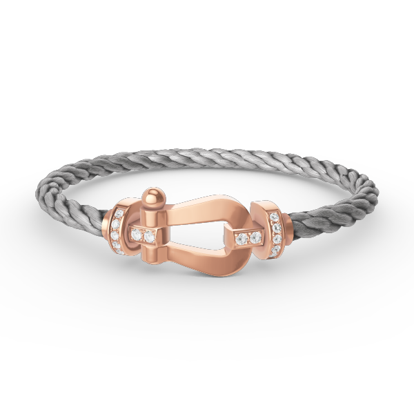 [Triumph Jewelry]FORCE LARGE HORSESHOE HALF DIAMOND BRACELET ROSE GOLD