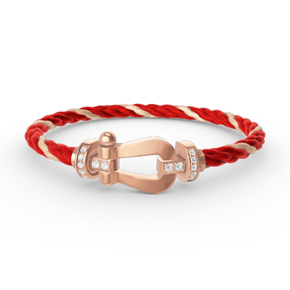 [Triumph Jewelry]FORCE LARGE HORSESHOE HALF DIAMOND BRACELET ROSE GOLD