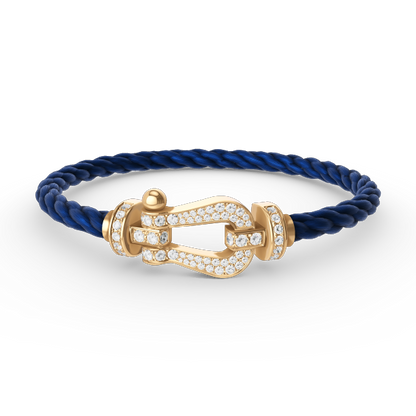 [Triumph Jewelry]FORCE LARGE HORSESHOE FULL DIAMOND BRACELET GOLD