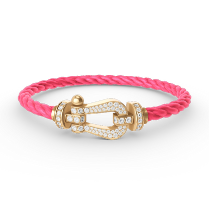 [Triumph Jewelry]FORCE LARGE HORSESHOE FULL DIAMOND BRACELET GOLD
