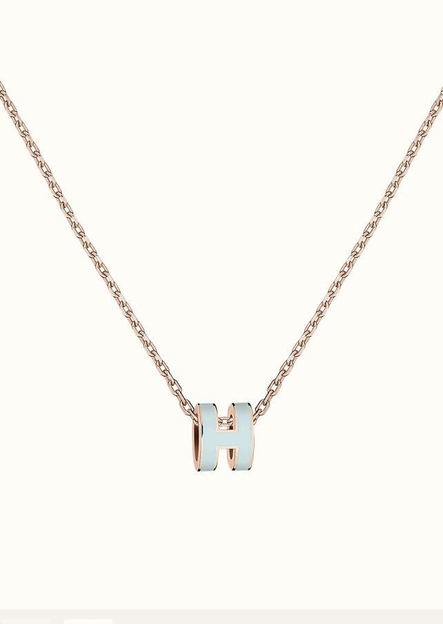 [Triumph Jewelry]POP H LIGHT BLUE NECKLACE
