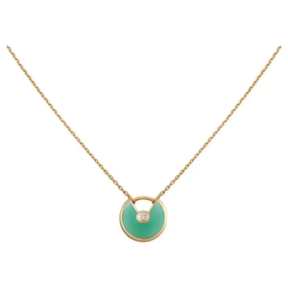 [Triumph Jewelry]AMULETTE GOLD MALACHITE NECKLACE