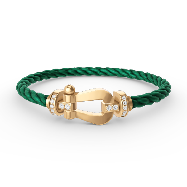 [Triumph Jewelry]FORCE LARGE HORSESHOE HALF DIAMOND BRACELET GOLD