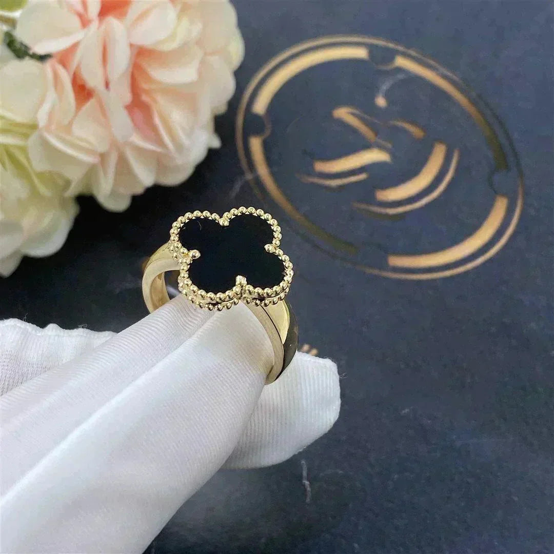 [Triumph Jewelry]CLOVER ONYX RING
