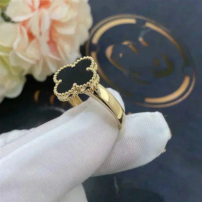 [Triumph Jewelry]CLOVER ONYX RING