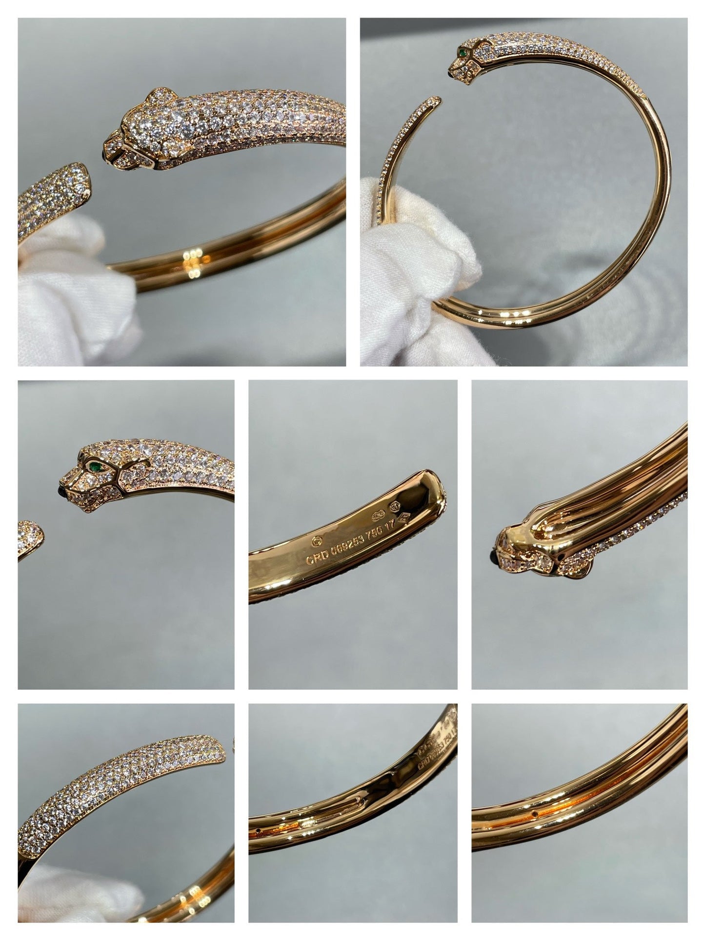 [Triumph Jewelry]PANTHERE FULL DIAMOND OPEN BRACELET