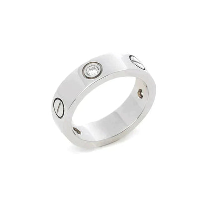 [Triumph Jewelry]LOVE RING 5.5MM 3 DIAMONDS SILVER